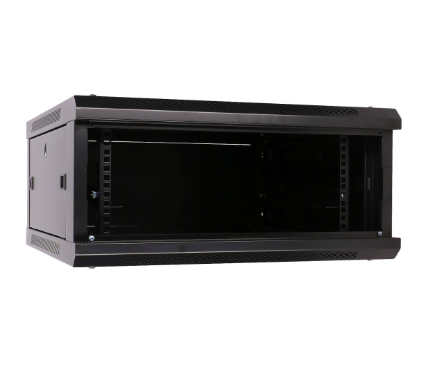 Extralink Szafka wisząca rack 4U 600x600 czarna szklane drzwi EX.2893 - 484912 - zdjęcie 5